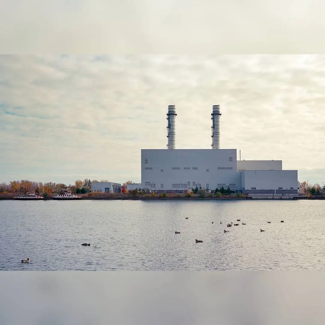 Portlands Energy Centre from across the turning basin