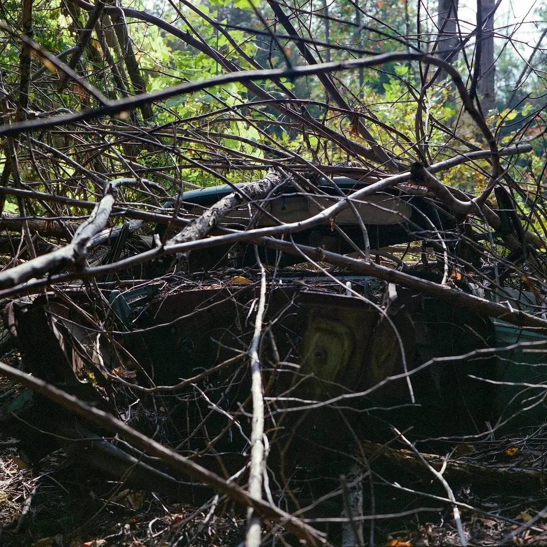 Metal that used to be a car