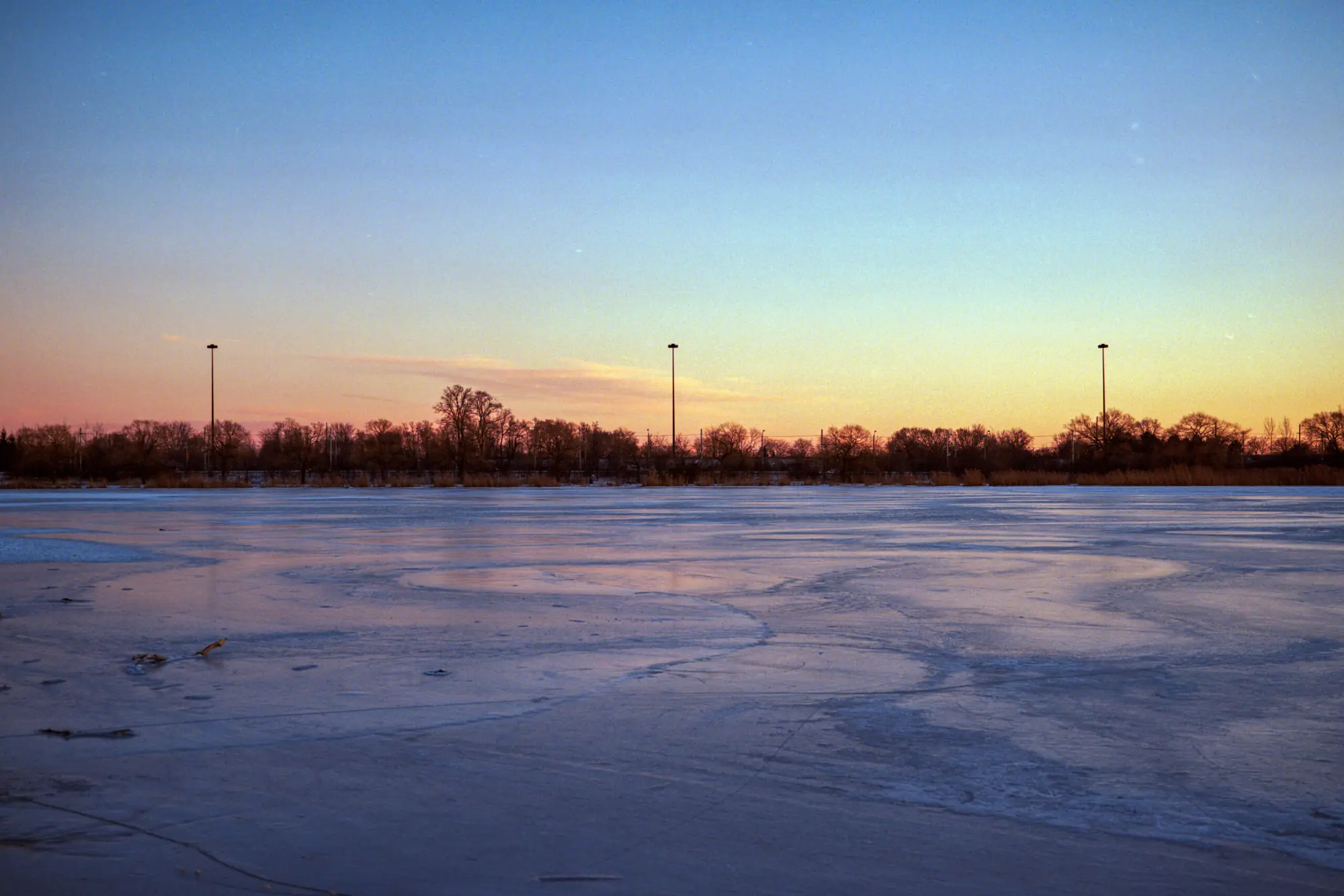 Winter Sunset on Grenadier Pond