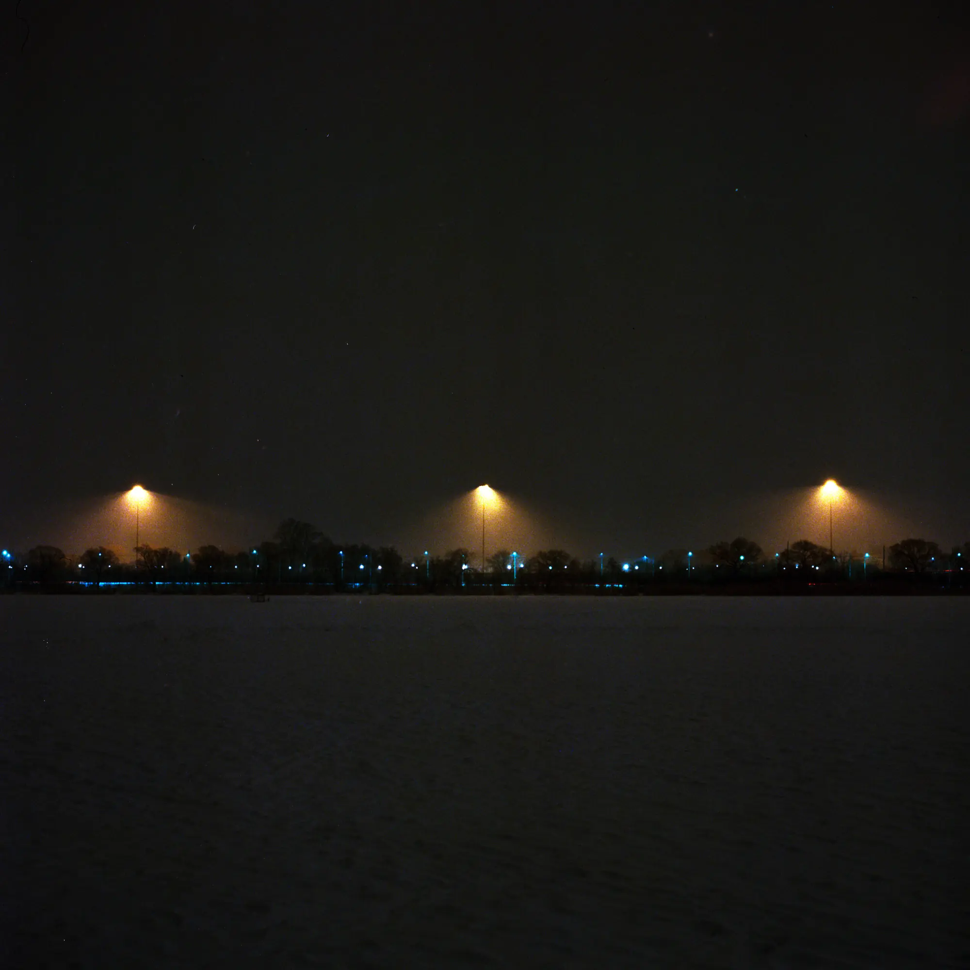 Highway Lights in the Winter