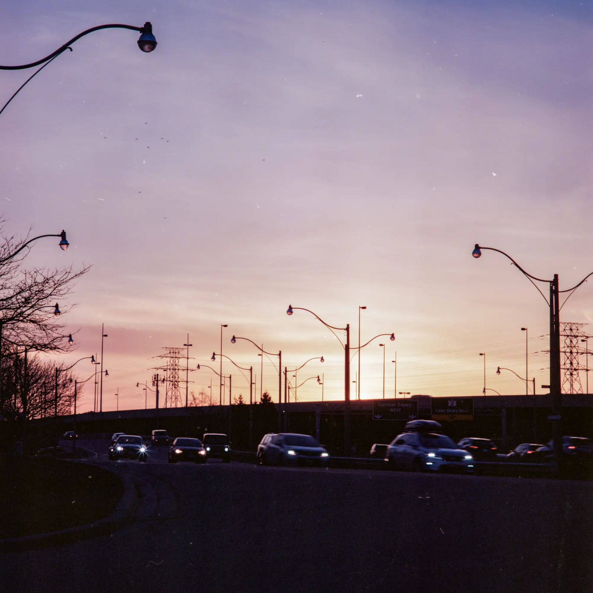 Street Lighting at Sunset