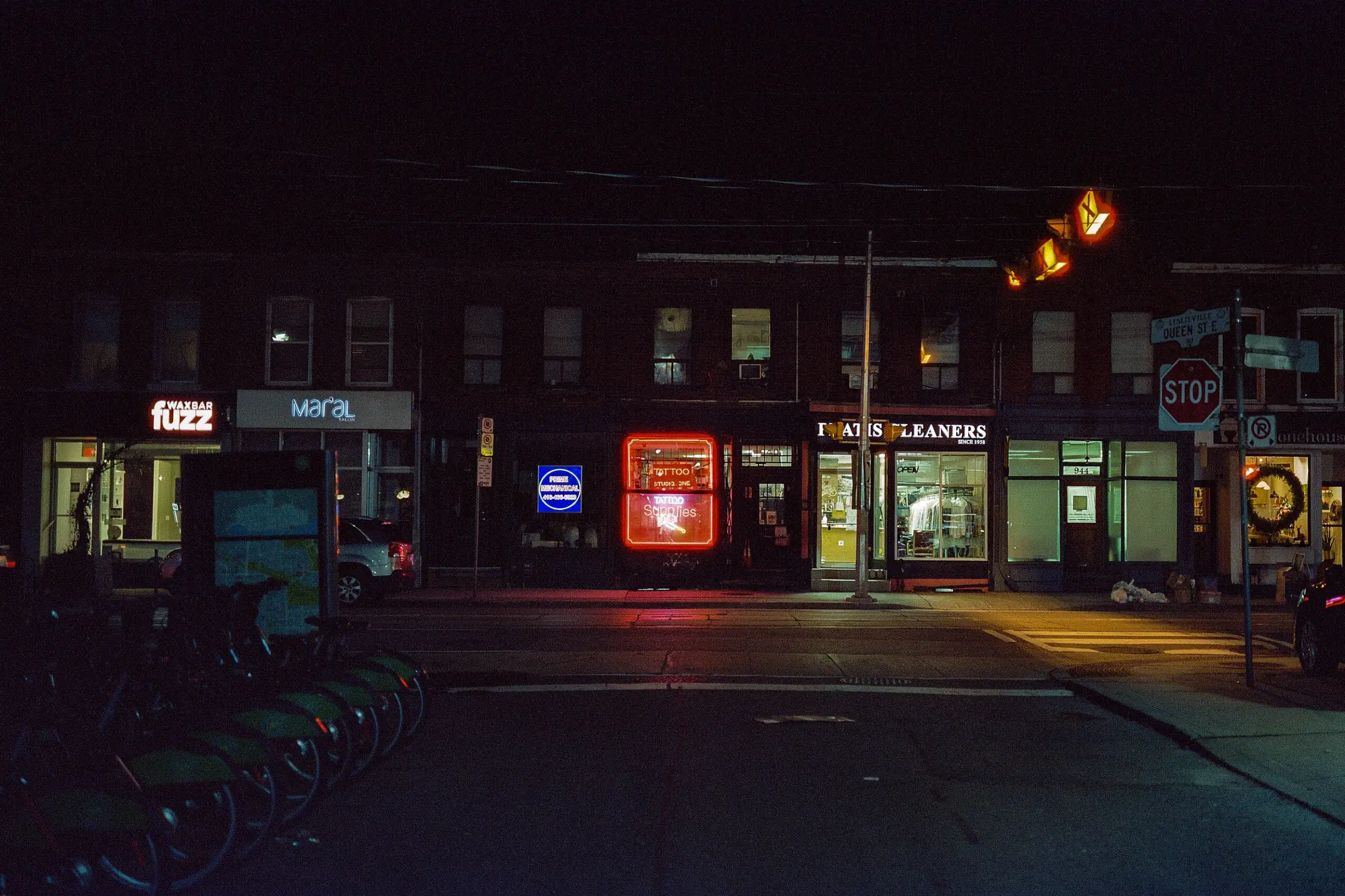 Tattoo Supplies at Night